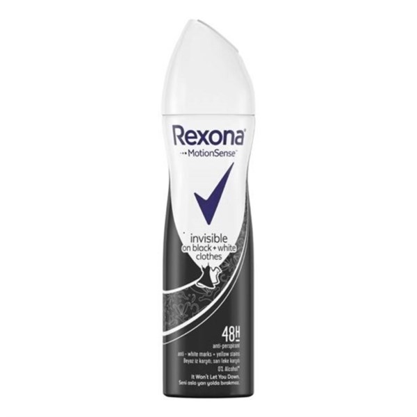 Rexona Invisible Black + White Antiperspirant Kadın Sprey Deodorant 150 ML