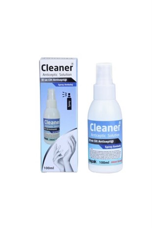 Cleaner Antibakteriyel El ve Cilt Dezenfektanı Sprey 100 ml