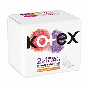 Kotex 2 in 1 Ultra Normal Ped 14 Adet