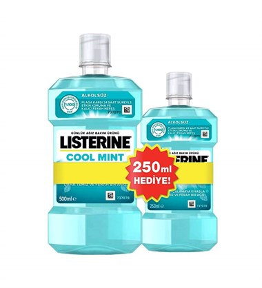 Listerine Cool Mint 500 ml 250 ml Hediye