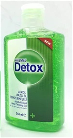 Whenna Detox Antibakteriyel El Temizleme Jeli Dezenfektan 250 ml (Biyosidal Ruhsatlı)